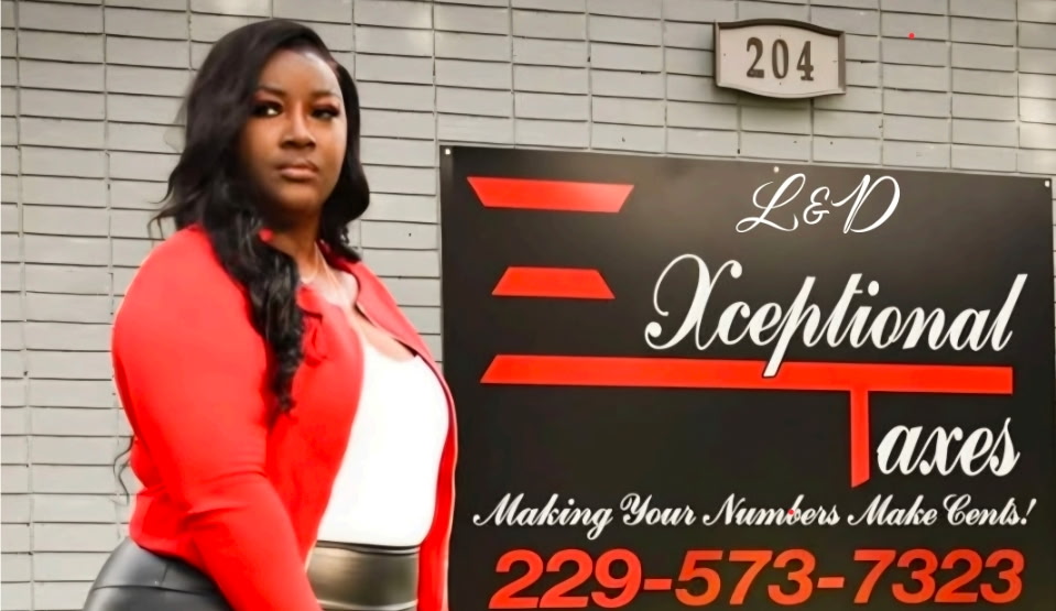 Tax professional reviewing documents